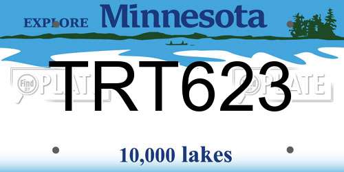 TRT623 Minnesota License Plate