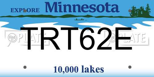 TRT62E Minnesota License Plate