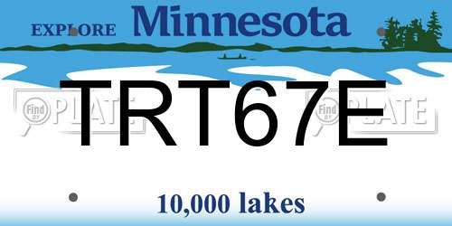 TRT67E Minnesota License Plate