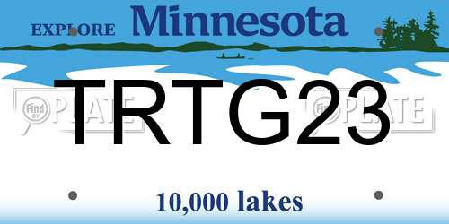 TRTG23 Minnesota License Plate