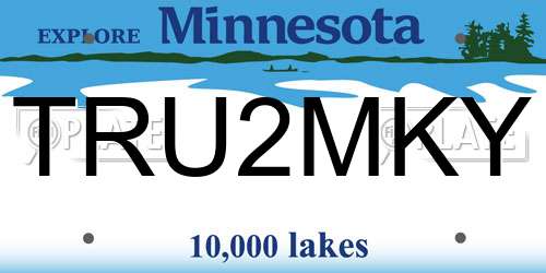 TRU2MKY Minnesota License Plate