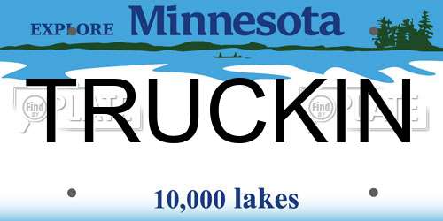 TRUCKIN Minnesota License Plate