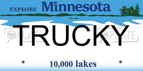 TRUCKY Minnesota License Plate