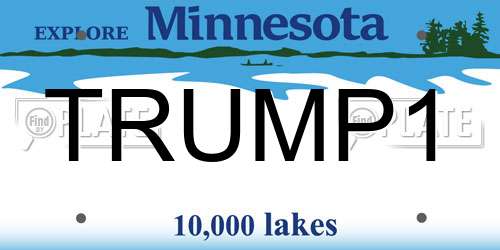 TRUMP1 Minnesota License Plate