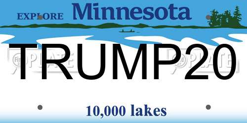 TRUMP20 Minnesota License Plate