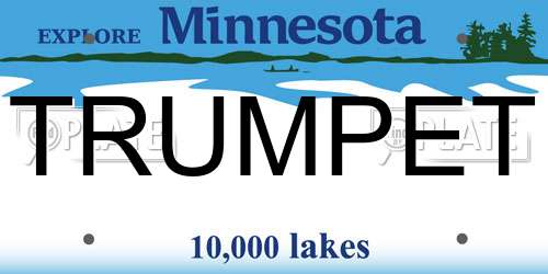 TRUMPET Minnesota License Plate
