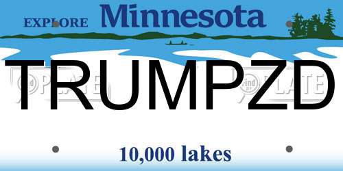 TRUMPZD Minnesota License Plate