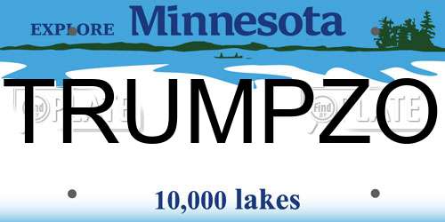 TRUMPZO Minnesota License Plate
