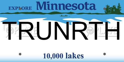TRUNRTH Minnesota License Plate