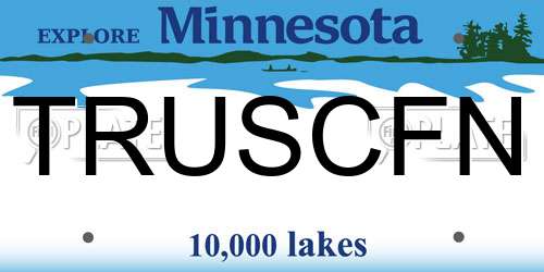 TRUSCFN Minnesota License Plate
