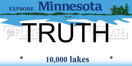 TRUTH Minnesota License Plate