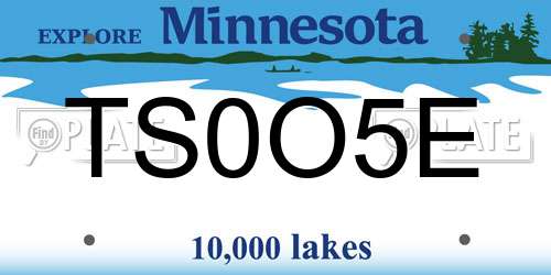 TS0O5E Minnesota License Plate