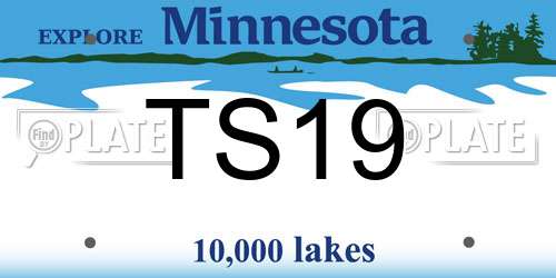 TS19 Minnesota License Plate