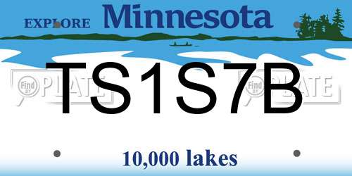 TS1S7B Minnesota License Plate
