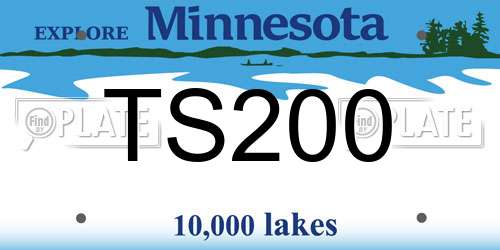 TS200 Minnesota License Plate