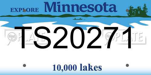 TS20271 Minnesota License Plate
