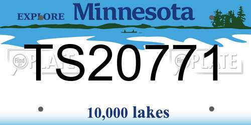 TS20771 Minnesota License Plate