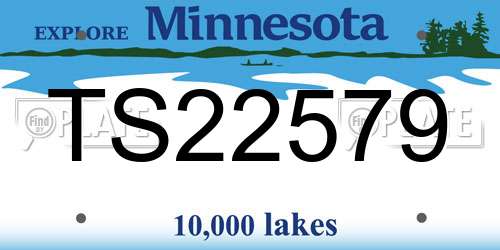 TS22579 Minnesota License Plate