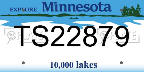 TS22879 Minnesota License Plate