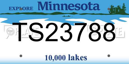 TS23788 Minnesota License Plate