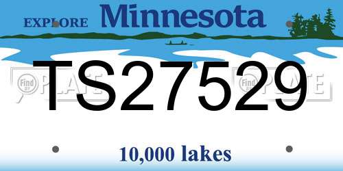 TS27529 Minnesota License Plate