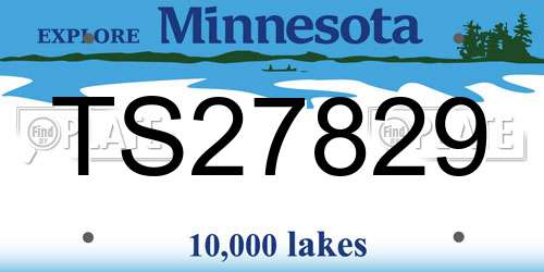 TS27829 Minnesota License Plate