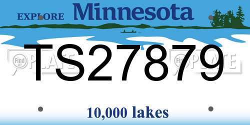 TS27879 Minnesota License Plate