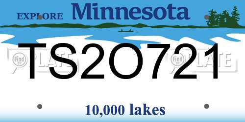 TS2O721 Minnesota License Plate