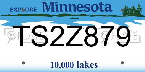 TS2Z879 Minnesota License Plate
