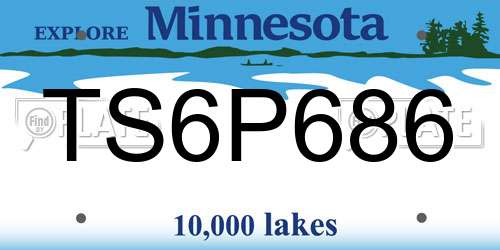 TS6P686 Minnesota License Plate
