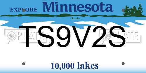TS9V2S Minnesota License Plate