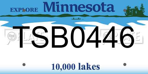 TSB0446 Minnesota License Plate