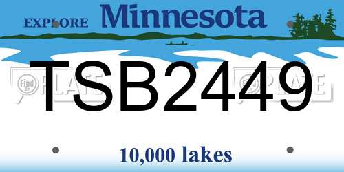 TSB2449 Minnesota License Plate