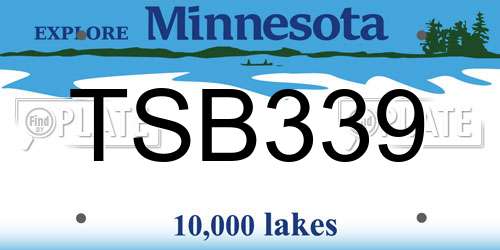 TSB339 Minnesota License Plate
