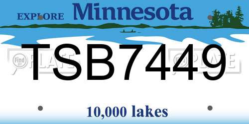 TSB7449 Minnesota License Plate