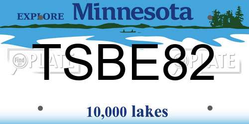 TSBE82 Minnesota License Plate