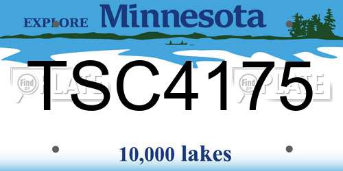 TSC4175 Minnesota License Plate