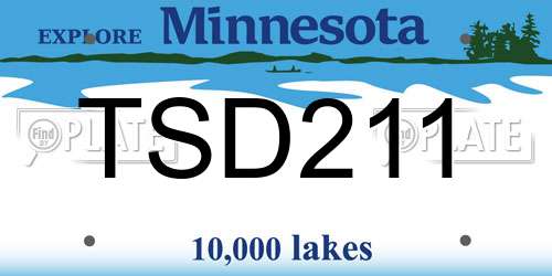 TSD211 Minnesota License Plate
