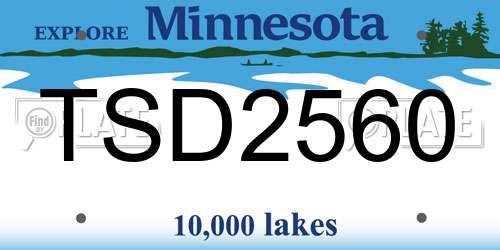 TSD2560 Minnesota License Plate