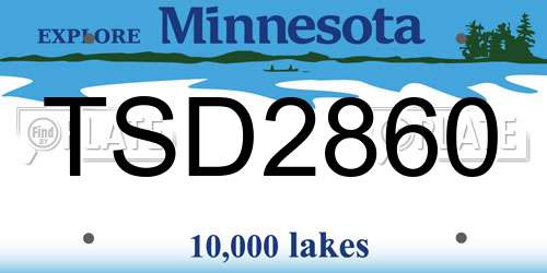 TSD2860 Minnesota License Plate