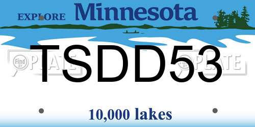 TSDD53 Minnesota License Plate