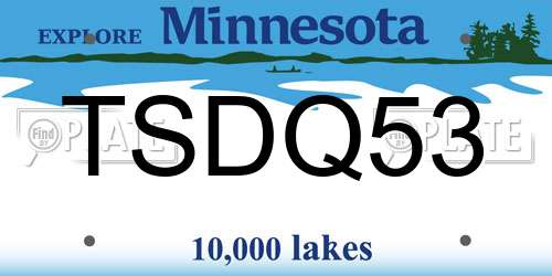 TSDQ53 Minnesota License Plate