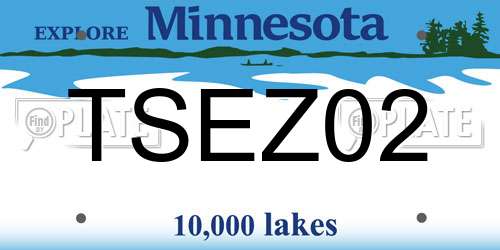 TSEZ02 Minnesota License Plate