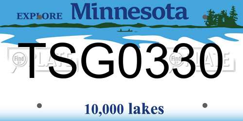 TSG0330 Minnesota License Plate