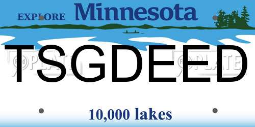 TSGDEED Minnesota License Plate