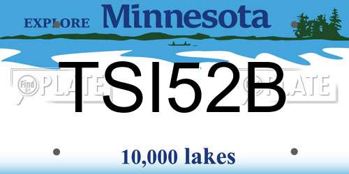 TSI52B Minnesota License Plate