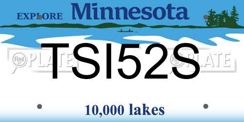TSI52S Minnesota License Plate