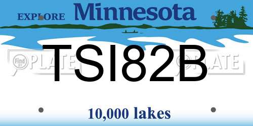 TSI82B Minnesota License Plate