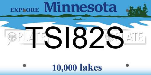 TSI82S Minnesota License Plate