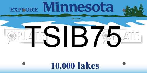 TSIB75 Minnesota License Plate